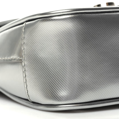 Burberry Metallic Trench Calfskin Mini DK88 Top Handle Bag Silver 9 of 10