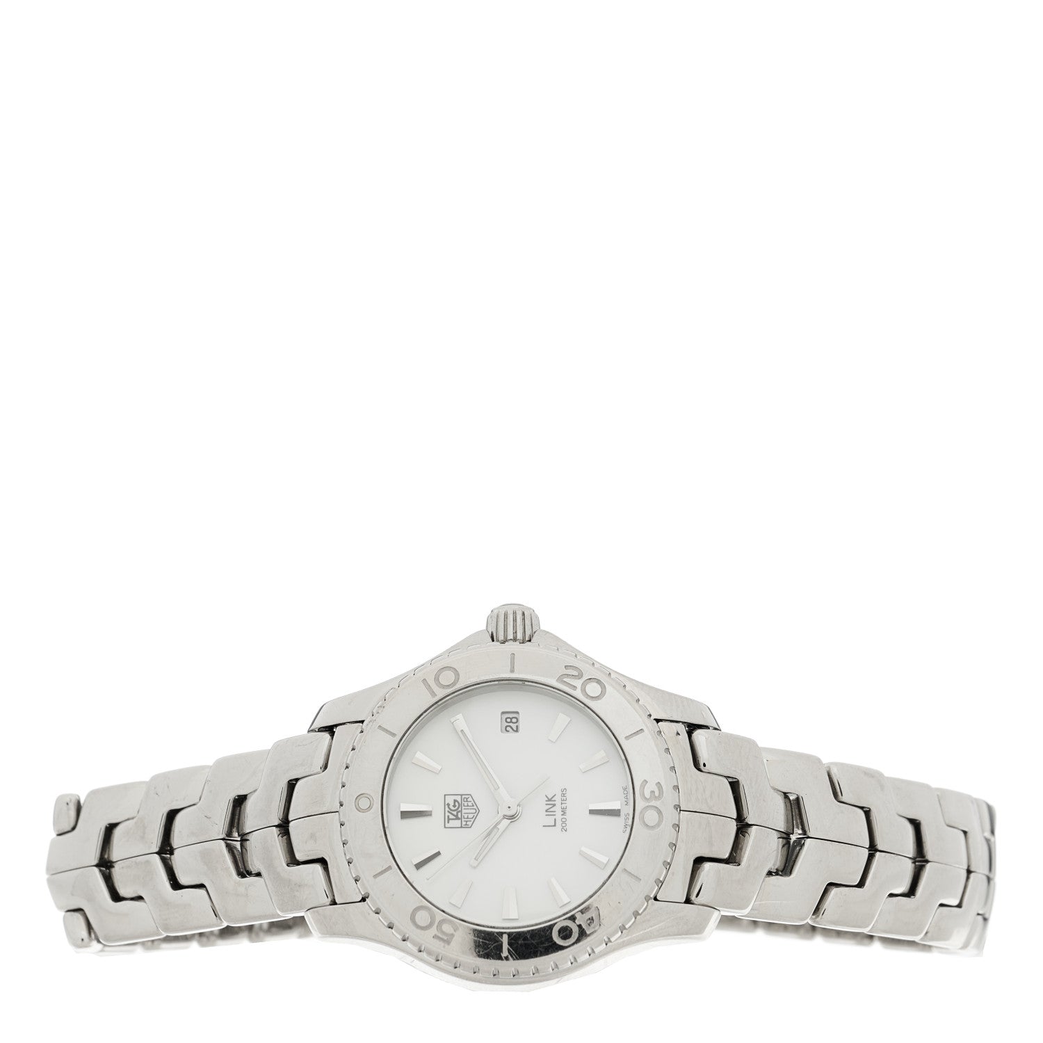 Tag Heuer Stainless Steel Mother of Pearl 27mm Link Quartz Watch WJ1313-0 2 of 4