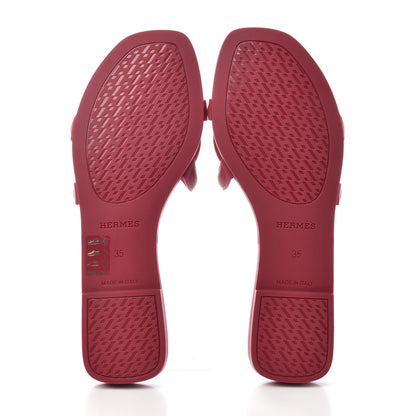 Hermes Rubber Aloha Sandals 35 Rose Baie 6 of 10