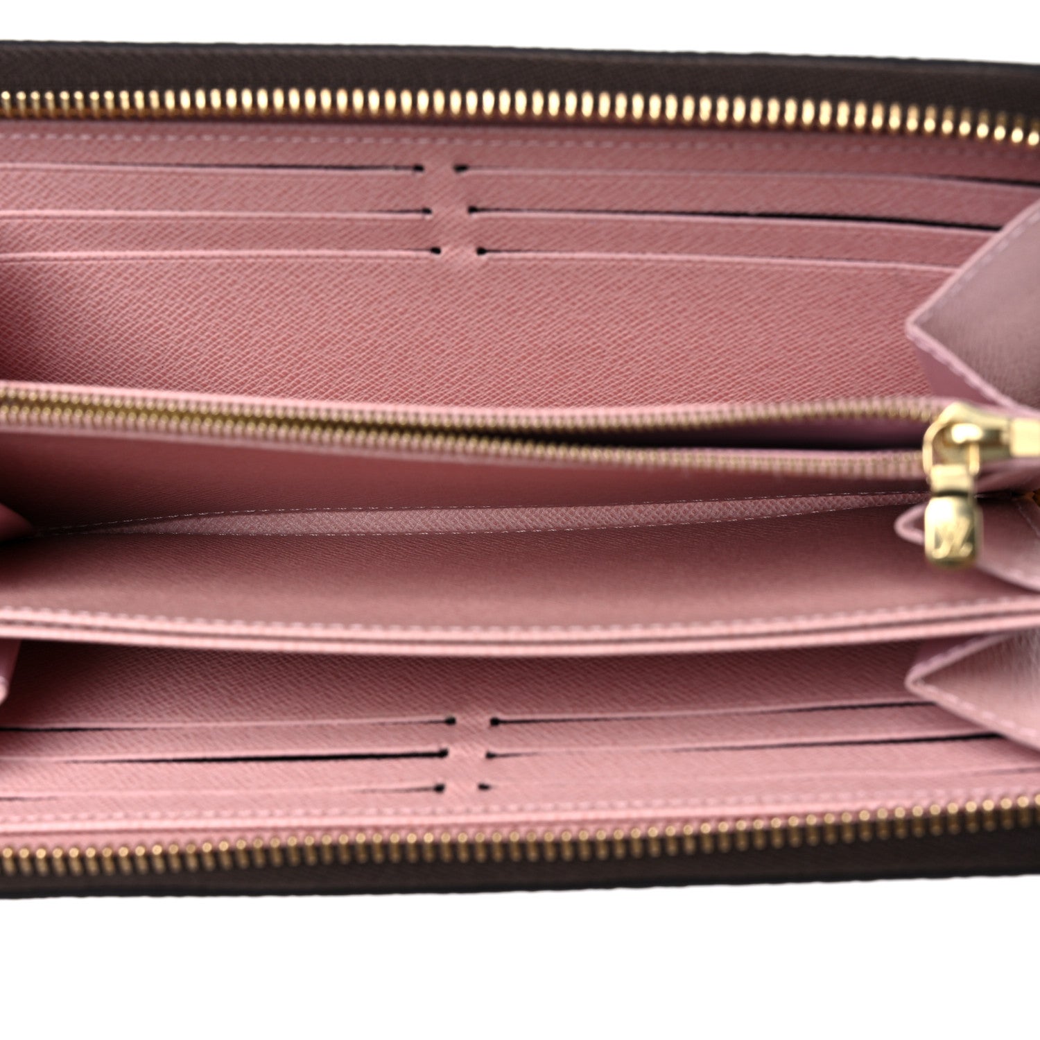 Louis Vuitton Damier Ebene Zippy Wallet Rose Ballerine 5 of 9