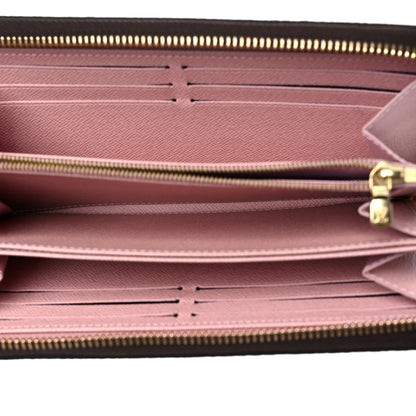 Louis Vuitton Damier Ebene Zippy Wallet Rose Ballerine 5 of 9