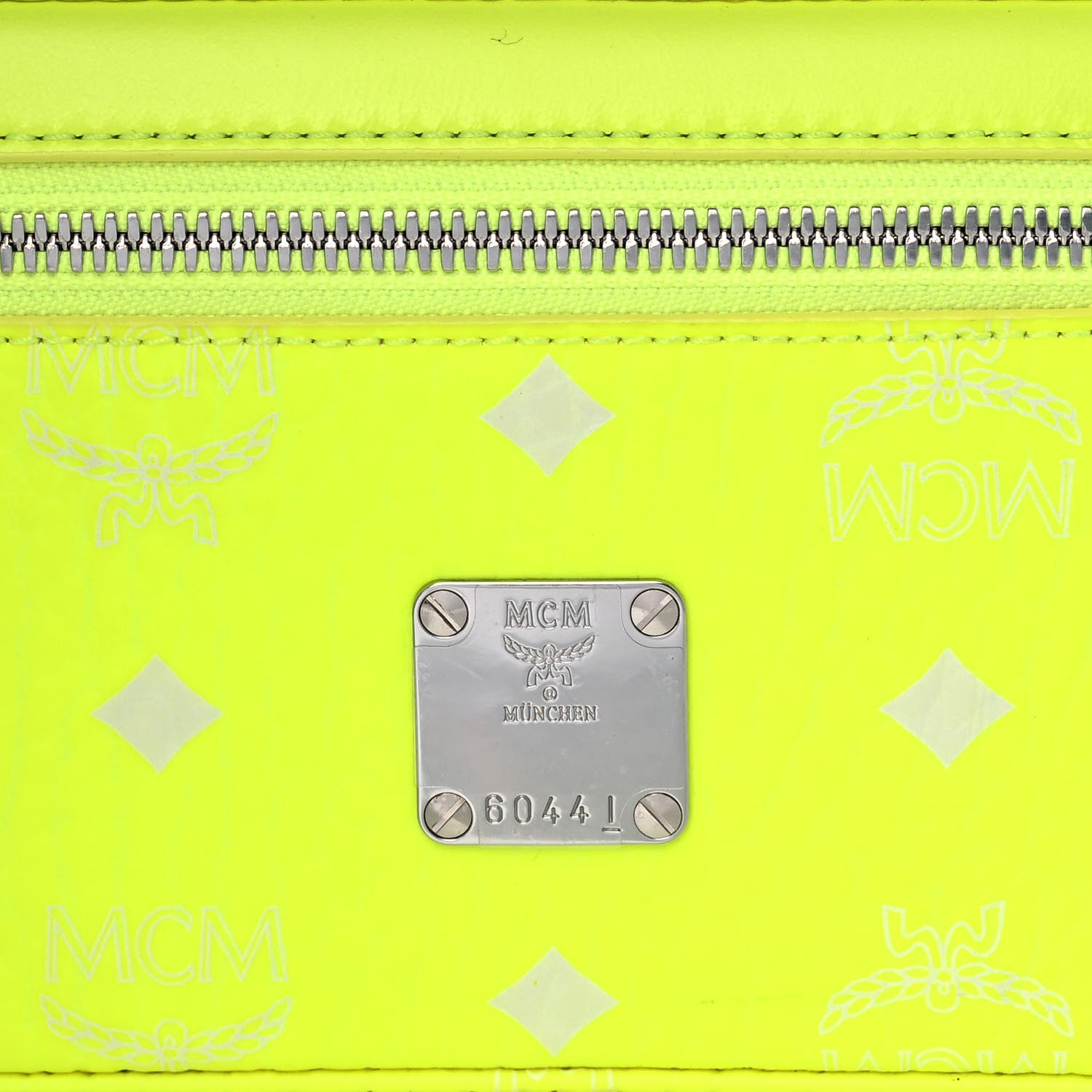 MCM Visetos Vanity Case Neon Yellow 7 of 11