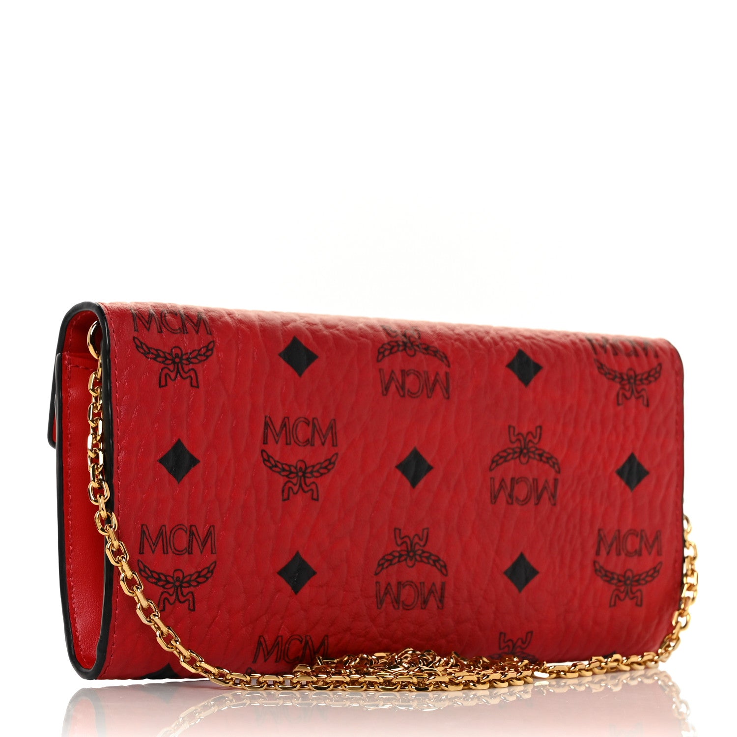 MCM Visetos Patricia Wallet On Chain Ruby Red 2 of 7