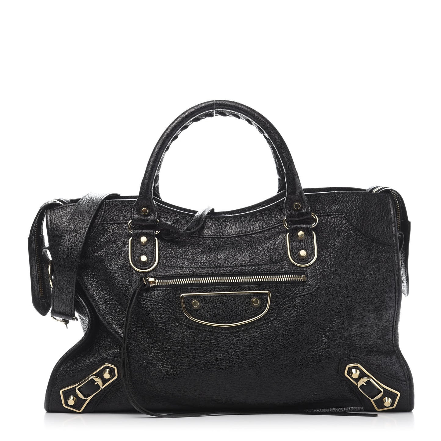 Chevre Gold Metallic Edge Hardware City Black