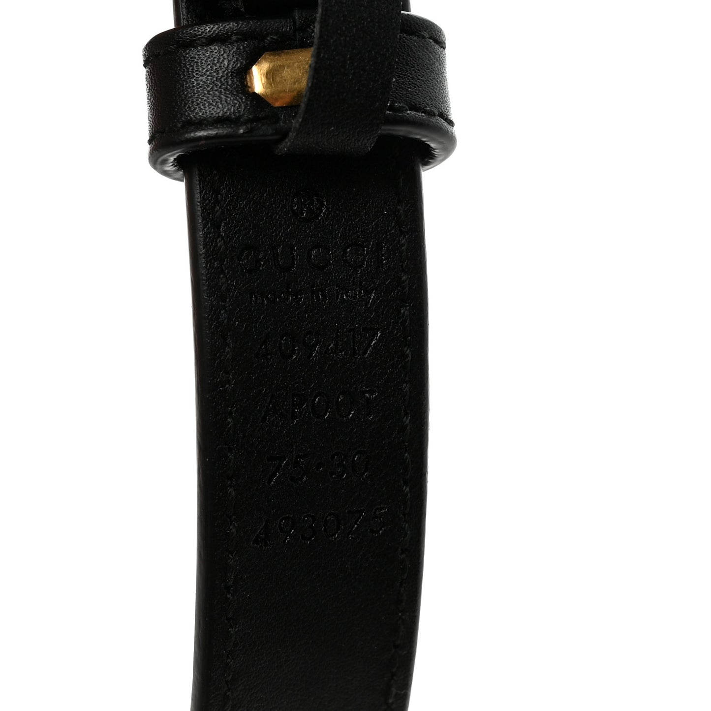 Calfskin Double G 75 30 Belt Black
