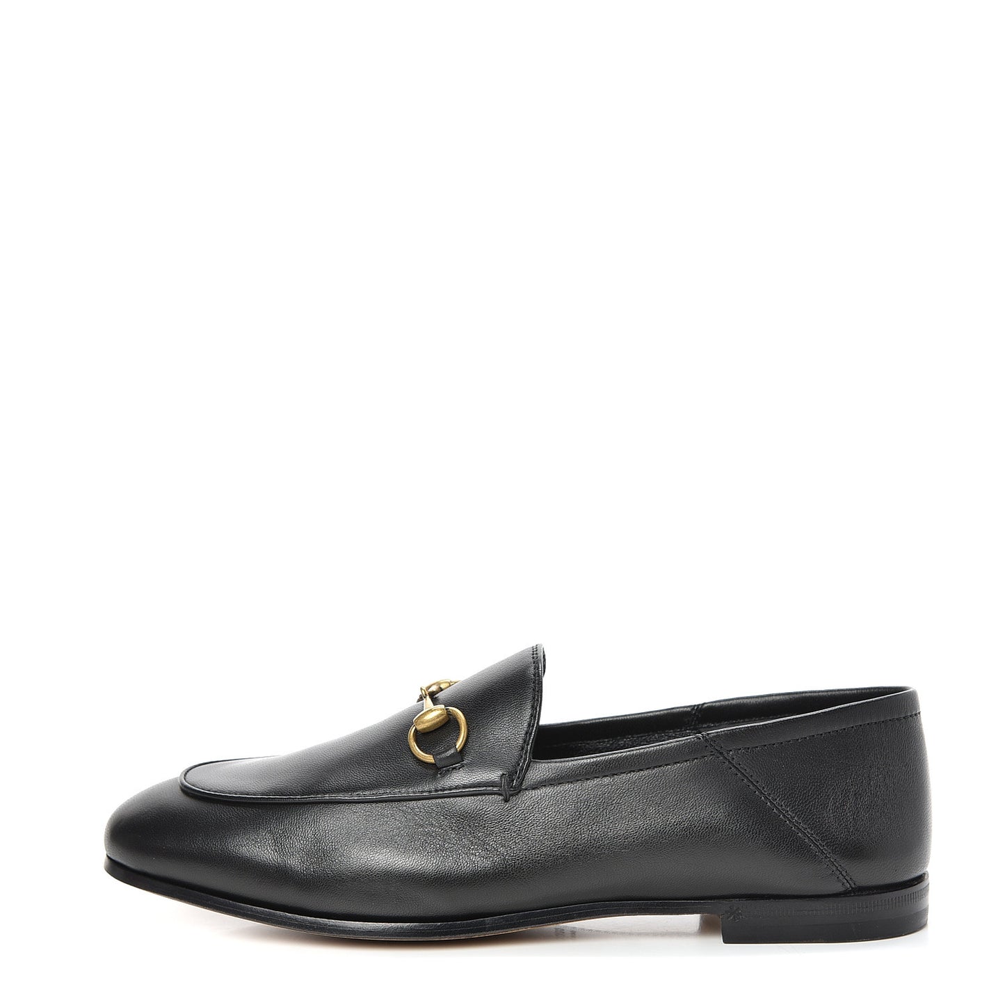 Lambskin Womens Brixton Horsebit Loafers 37.5 Black