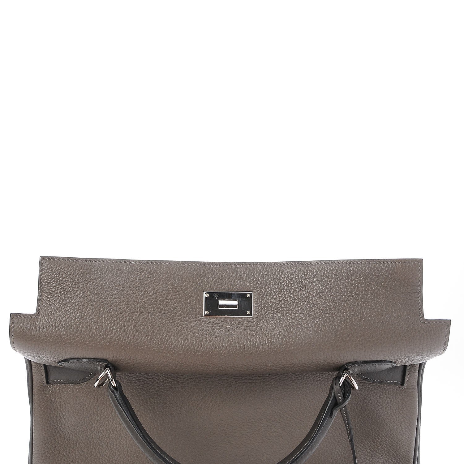 Hermes Togo Horseshoe Tri Color Kelly Retourne 40 Etain Gris Tourterelle Graphite 31 of 41