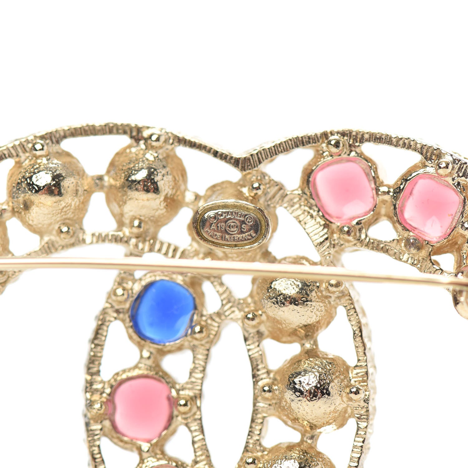 Chanel Pearl Gripiox CC Brooch Multicolor Light Gold 4 of 5