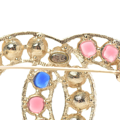 Chanel Pearl Gripiox CC Brooch Multicolor Light Gold 4 of 5