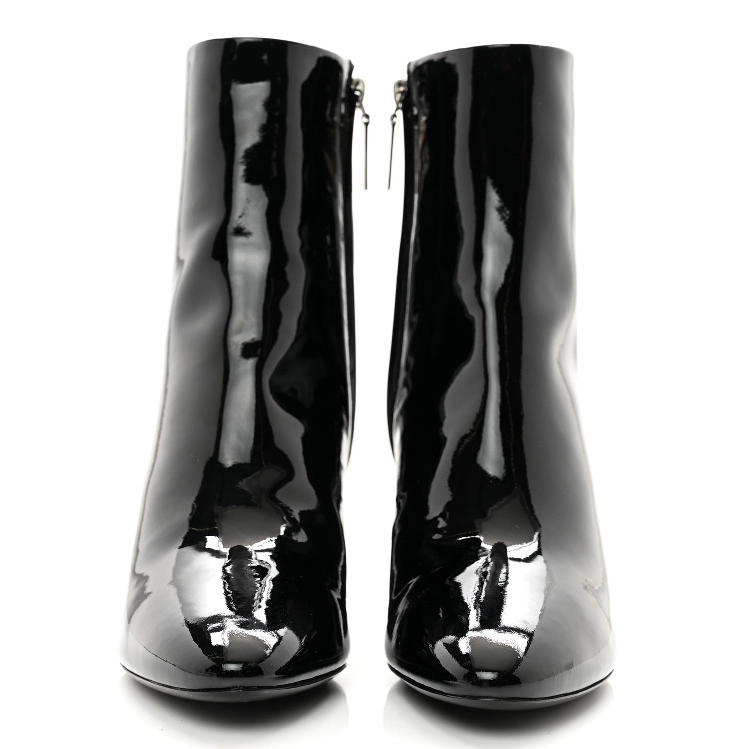 Saint Laurent Patent Loulou Booties 36.5 Black 2 of 9