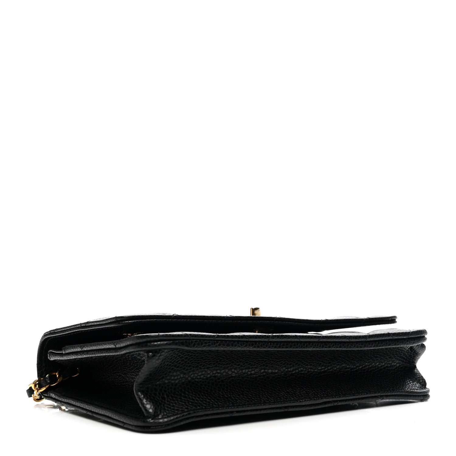 Chanel Caviar Quilted CC Turnlock Wallet On Chain WOC Black 4 of 12