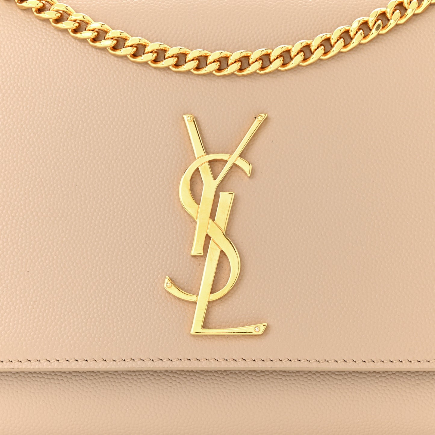 Grain De Poudre Medium Monogram Kate Satchel Dark Beige