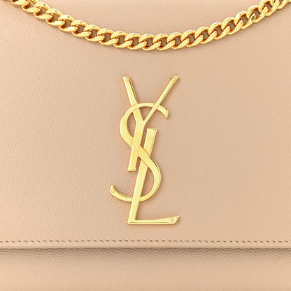 Saint Laurent Grain De Poudre Medium Monogram Kate Satchel Dark Beige 8 of 11