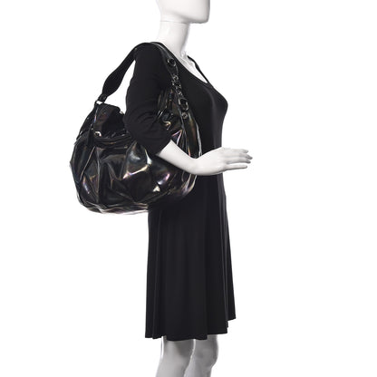 Gucci Iridescent Patent Medium Icon Bit Shoulder Bag Black 2 of 12
