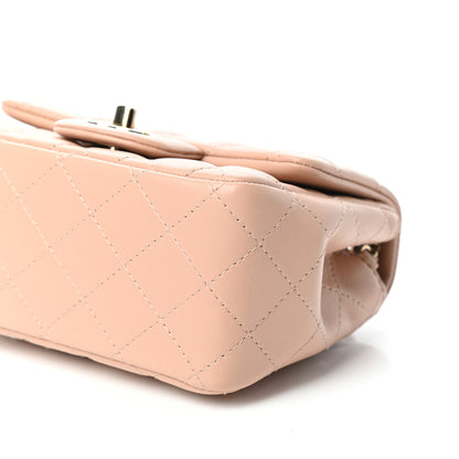 Chanel Lambskin Quilted Mini Square Flap Beige 10 of 11