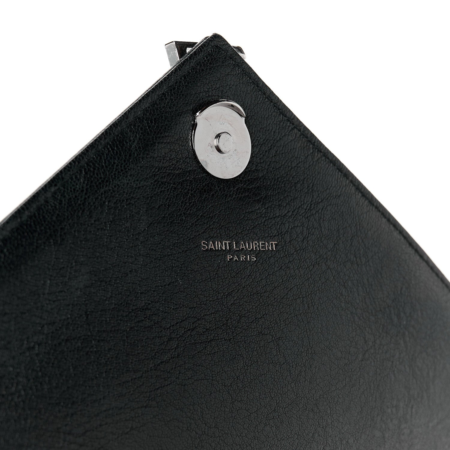 Saint Laurent Sheepskin Matelasse Chevron Monogram Large College Satchel Black 7 of 13