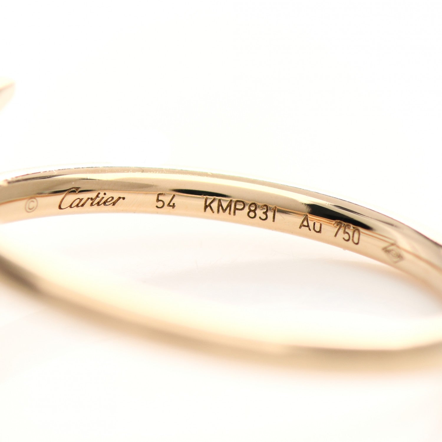 Cartier 18K Yellow Gold Small Juste Un Clou Ring 54 7 4 of 5