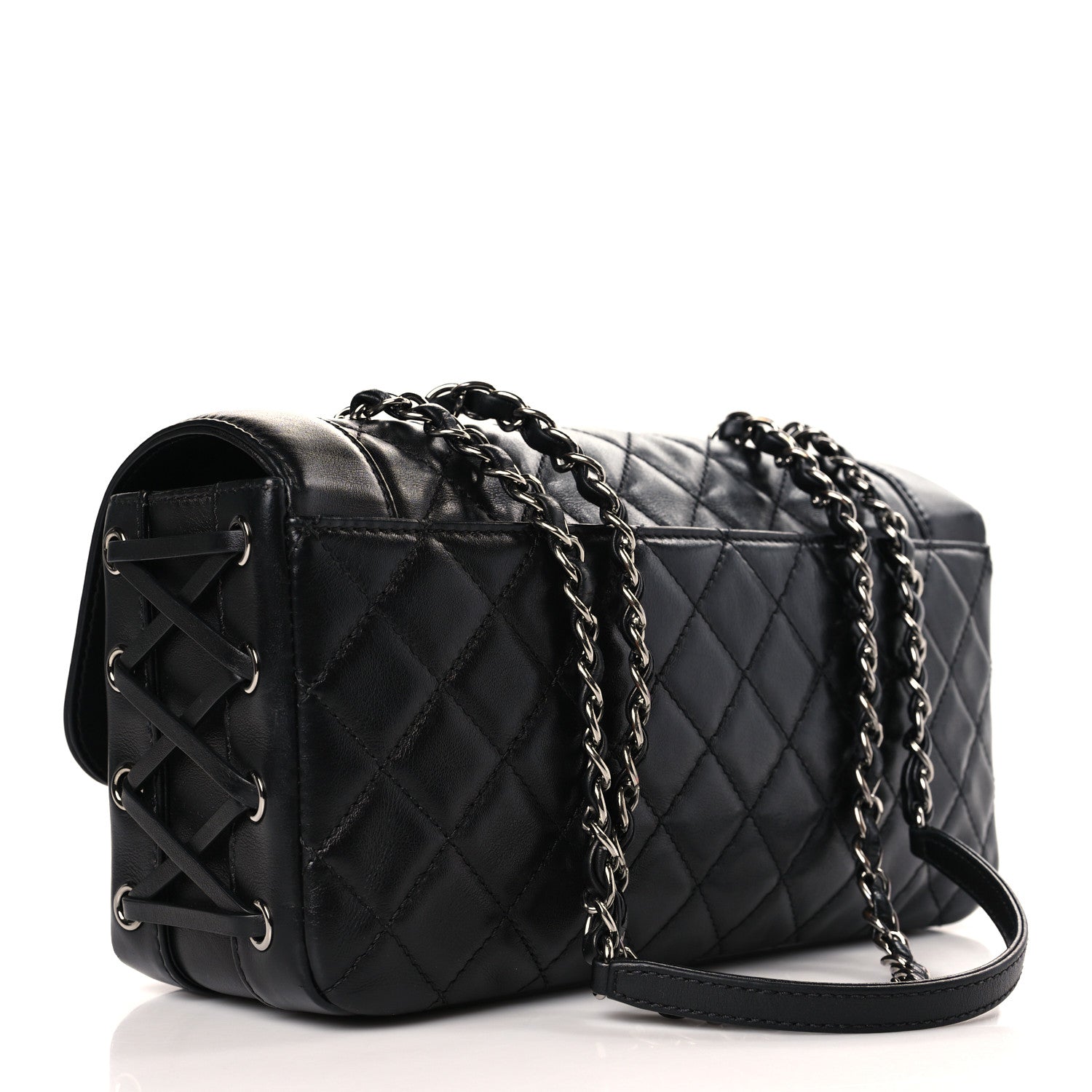 Chanel Calfskin Quilted Medium Coco Corset Flap Black 3 of 9