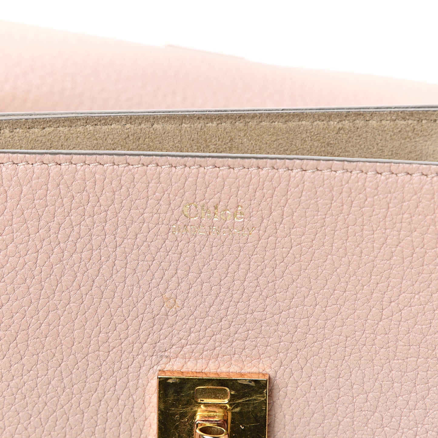 Grained Lambskin Mini Drew Shoulder Bag Cement Pink