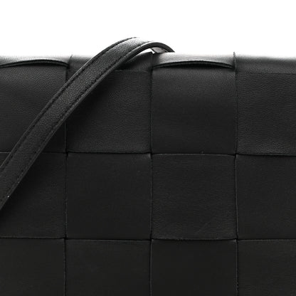 Bottega Veneta Lambskin Maxi Intrecciato Mini Cassette Crossbody Bag Black 7 of 9