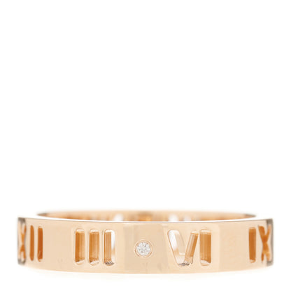 Tiffany 18K Rose Gold Diamond Atlas Pierced Ring 49 4.75 1 of 4