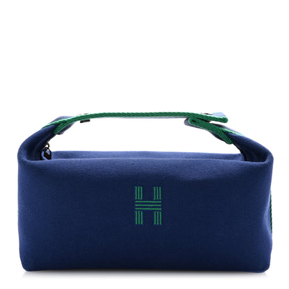 Hermes Canvas Small Bride-A-Brac Pouch Marine 1 of 6