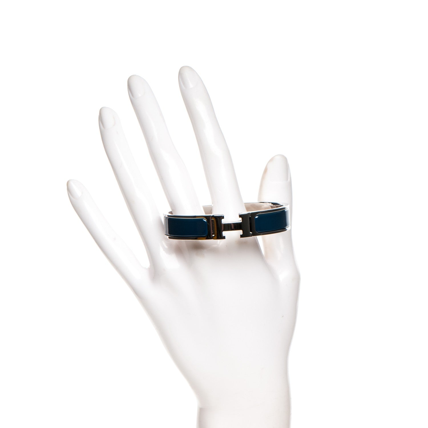 Hermes Narrow Enamel Clic Clac H Bracelet PM Bleu Biarritz 2 of 5
