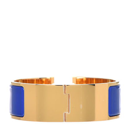 Hermes Enamel Wide Clic Clac H Bracelet PM Bleu Royal 3 of 5
