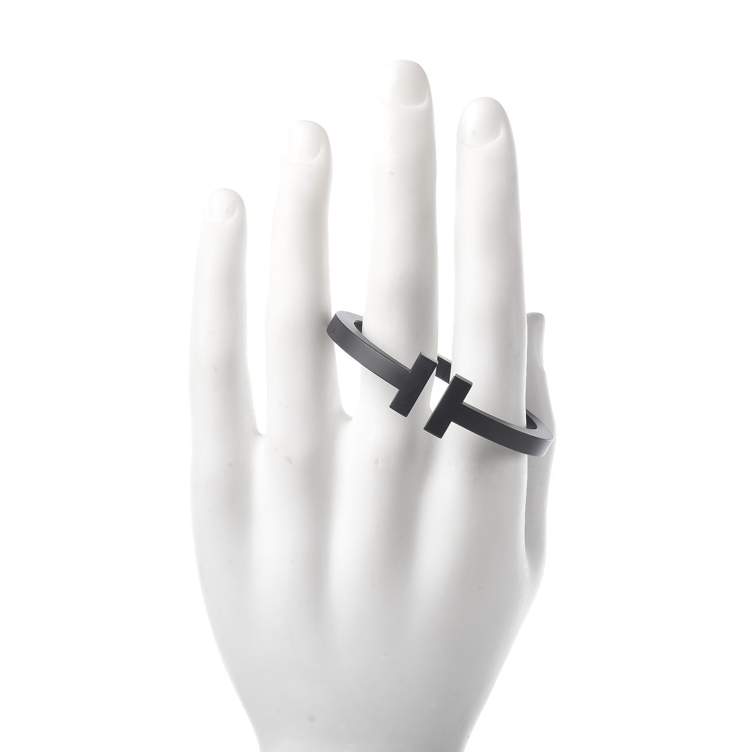 Tiffany Black-Coated Stainless Steel T Square Bracelet 2 of 4