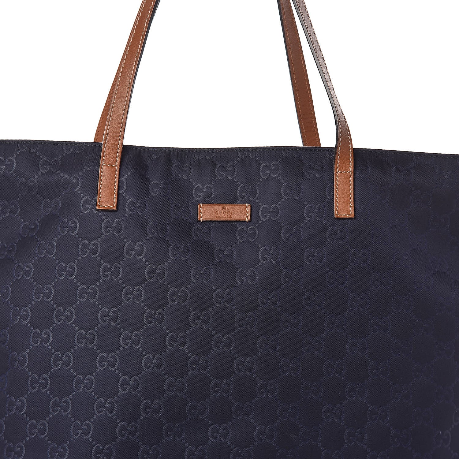 Gucci Nylon Monogram Large Tote Navy 9 of 11