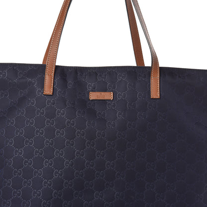 Gucci Nylon Monogram Large Tote Navy 9 of 11