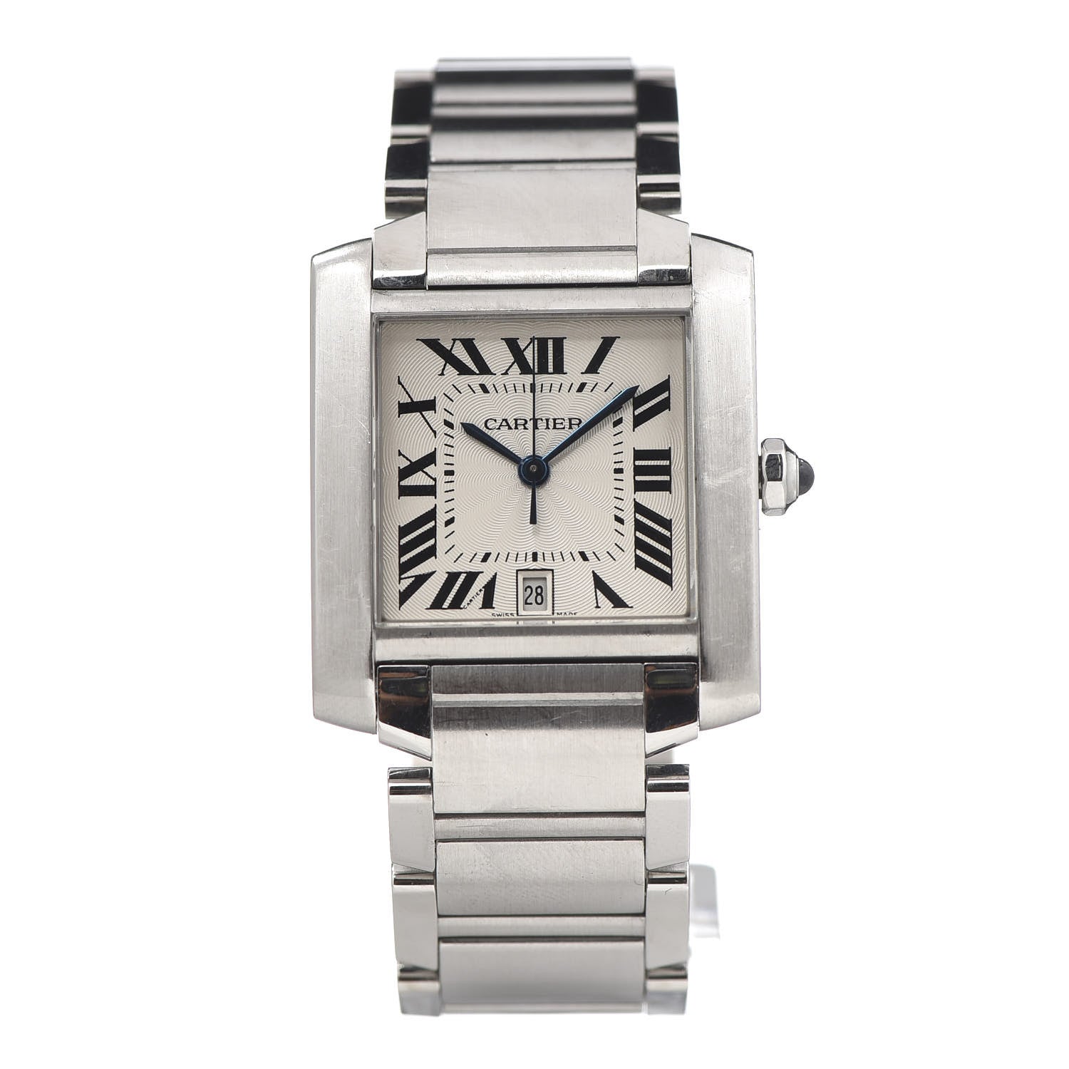 Cartier Stainless Steel 28mm Tank Francaise Automatic Watch 1 of 7