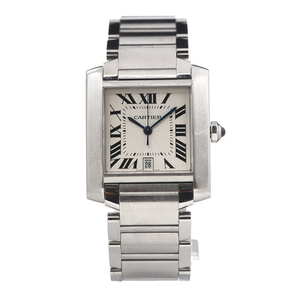 Cartier Stainless Steel 28mm Tank Francaise Automatic Watch 1 of 7