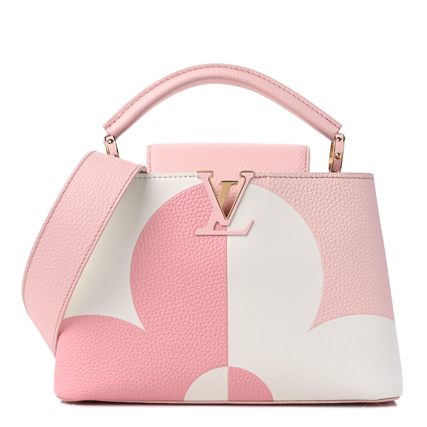 Louis Vuitton Taurillon Monogram Flower Capucines BB Pink Creme 1 of 8