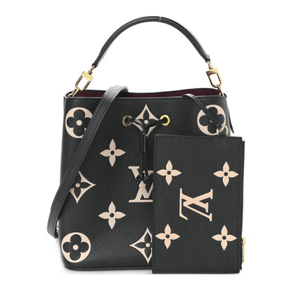 Louis Vuitton Empreinte Monogram Giant Neonoe MM Black Beige 1 of 9