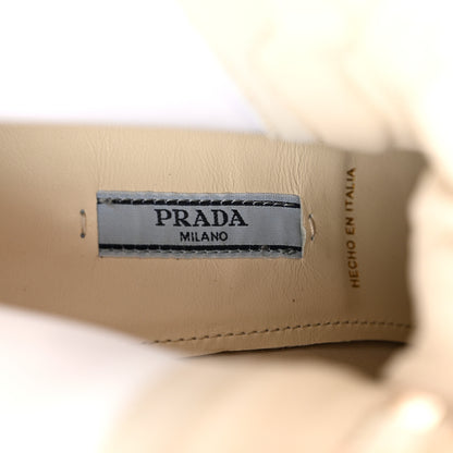 Prada Buffalo Neoprene Lace Up Chelsea 110mm Ankle Boots 39.5 Talco 7 of 9