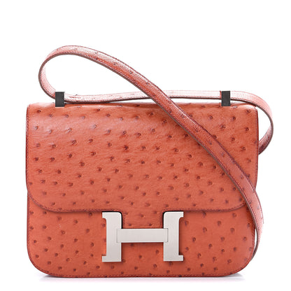 Hermes Ostrich Constance 23 Brique 1 of 23