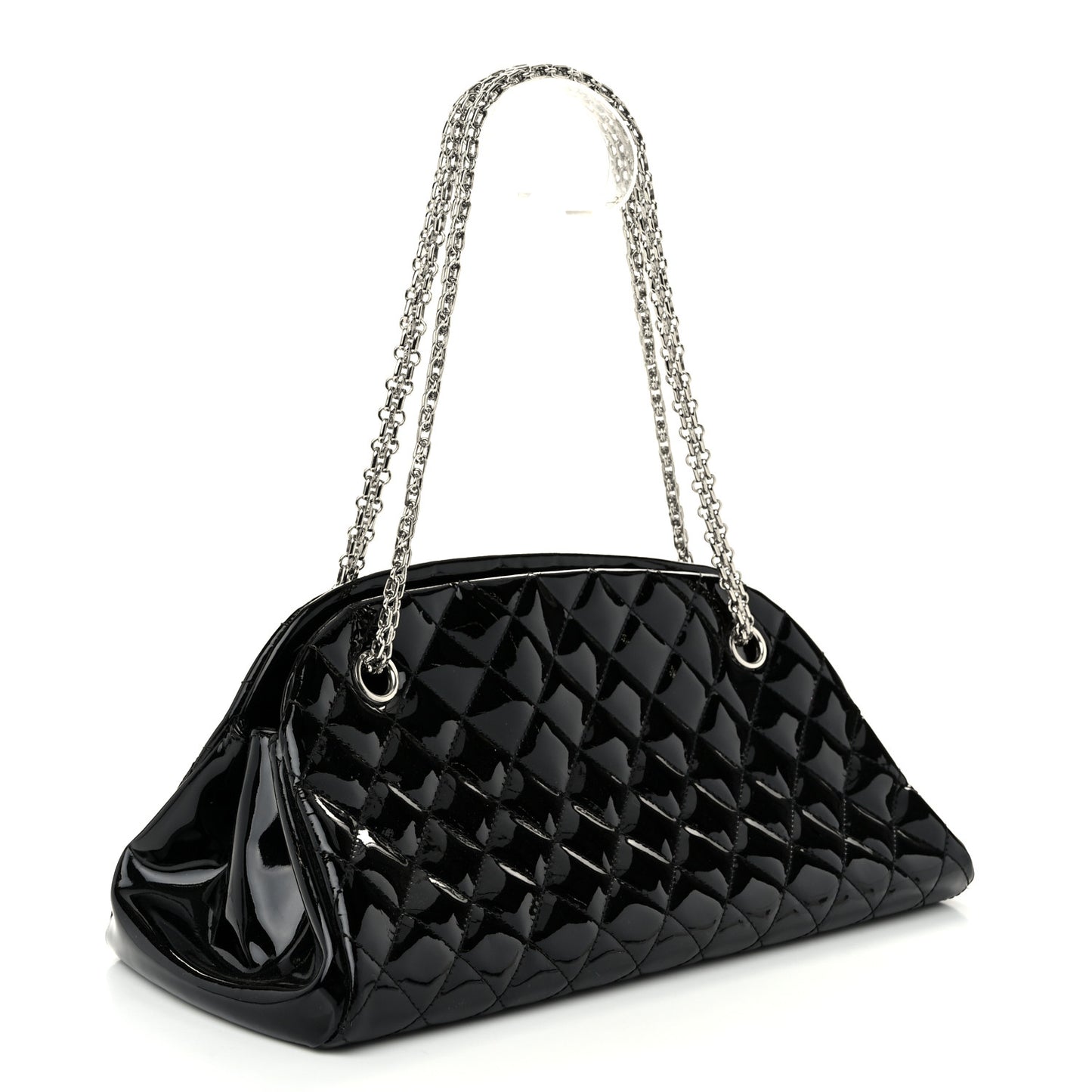 Patent Quilted Medium Just Mademoiselle Black