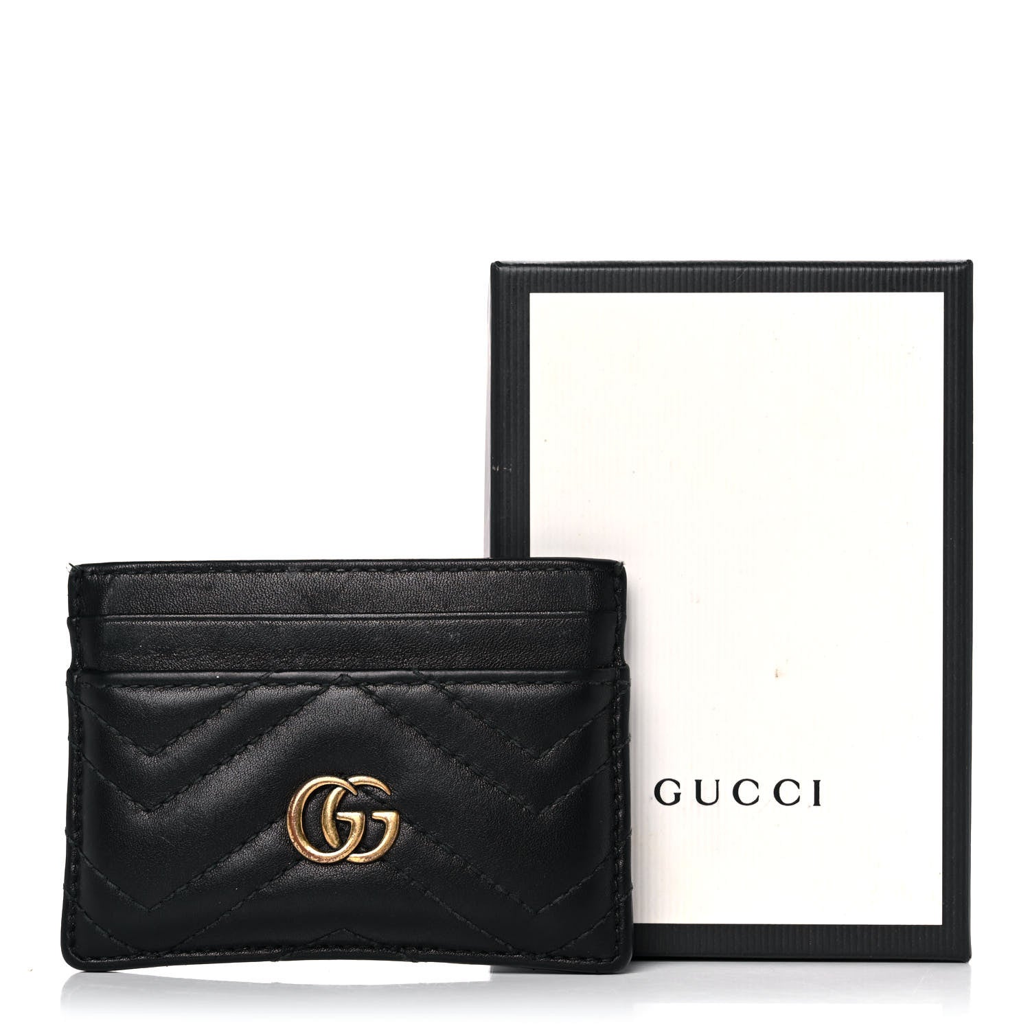 Gucci Calfskin Matelasse GG Marmont Card Holder Black 14 of 14