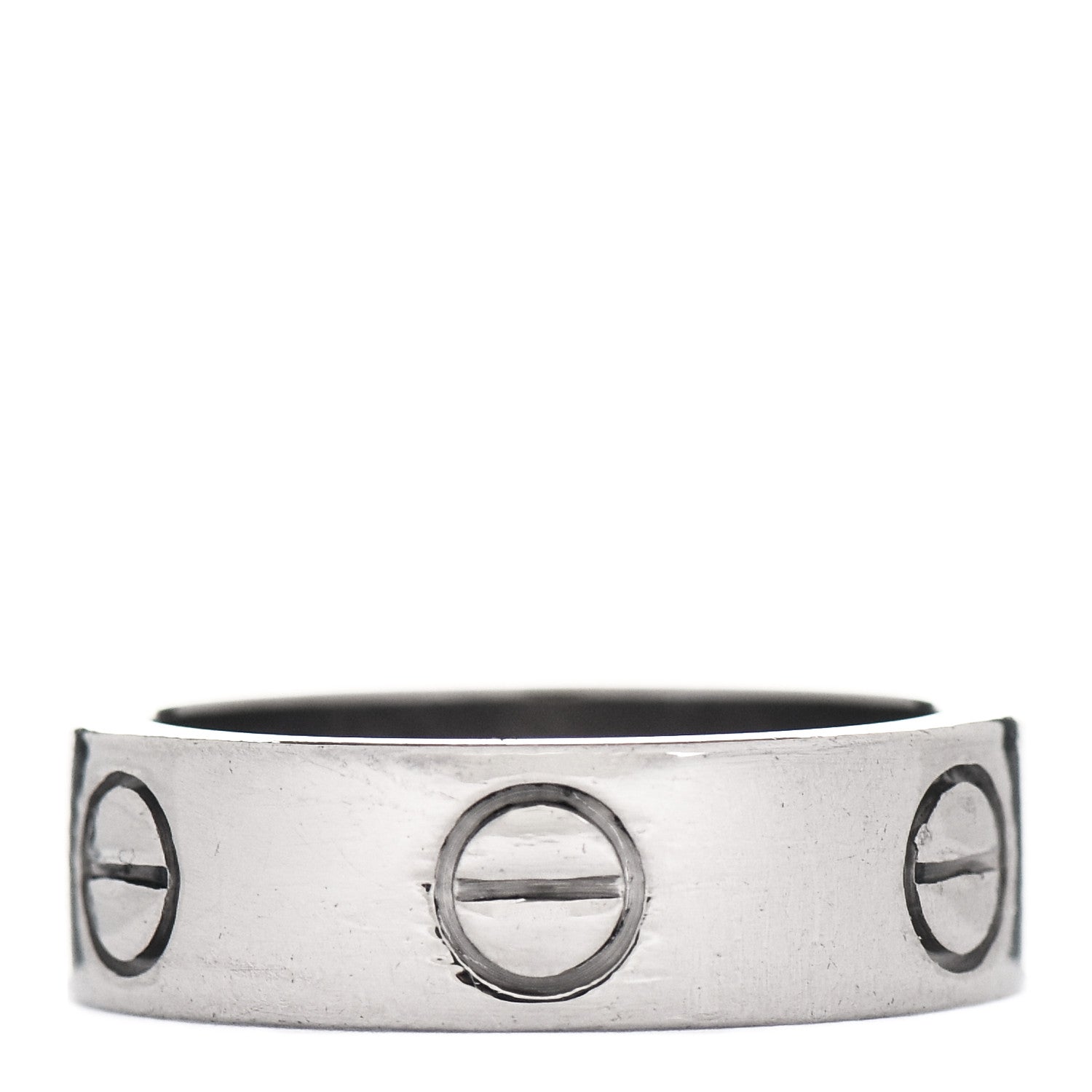 Cartier 18K White Gold 5.5mm LOVE Ring 49 4.75 3 of 8