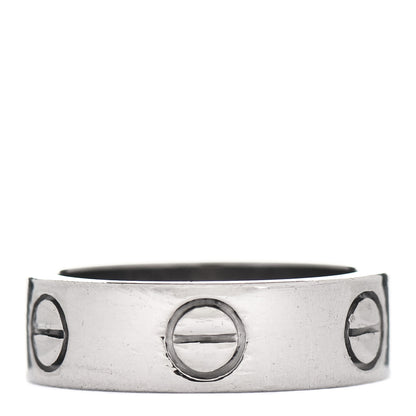 Cartier 18K White Gold 5.5mm LOVE Ring 49 4.75 3 of 8