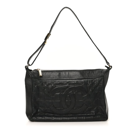 Chanel Lambskin Quilted Medium Chocolate Bar Shoulder Bag Black 1 of 10