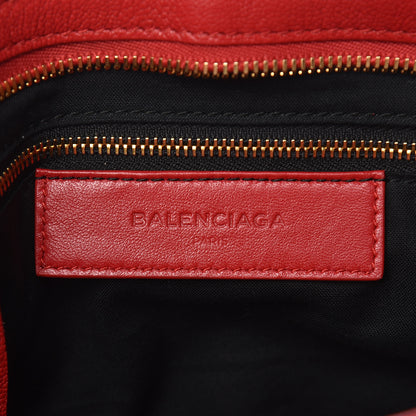Balenciaga Chevre Gold Metallic Edge Hardware City Rouge Grenade 9 of 12