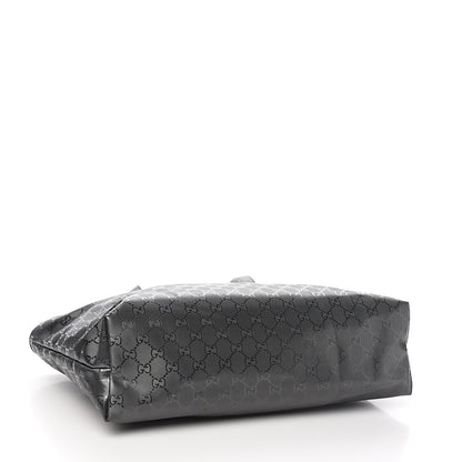 Gucci Imprime Monogram Medium Zippered Shopping Tote Pewter 3 of 11