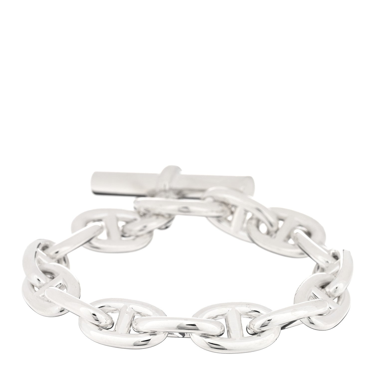 Hermes Sterling Silver MM Chaine d'Ancre Bracelet 1 of 3
