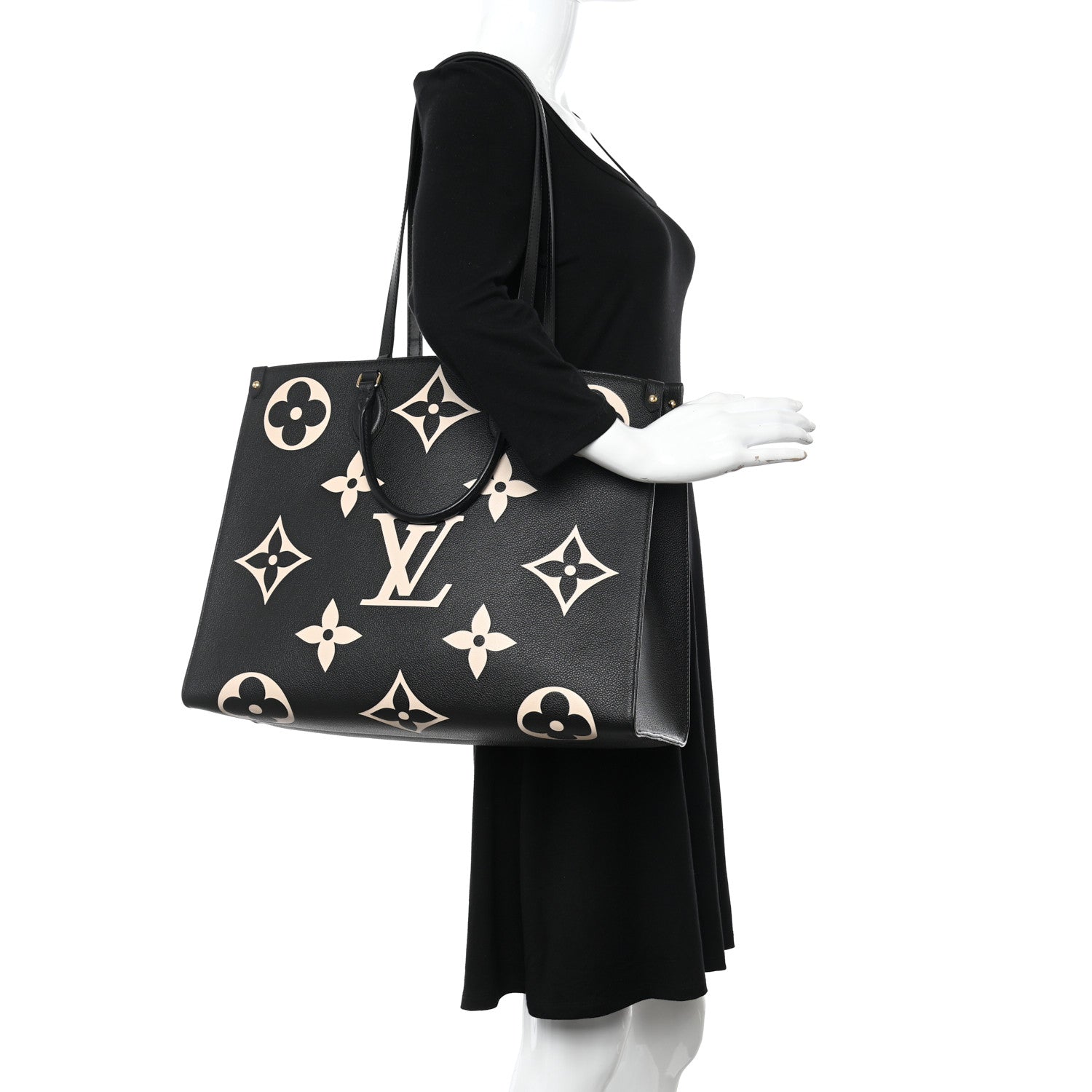 Louis Vuitton Empreinte Monogram Giant Onthego GM Black Beige 2 of 10