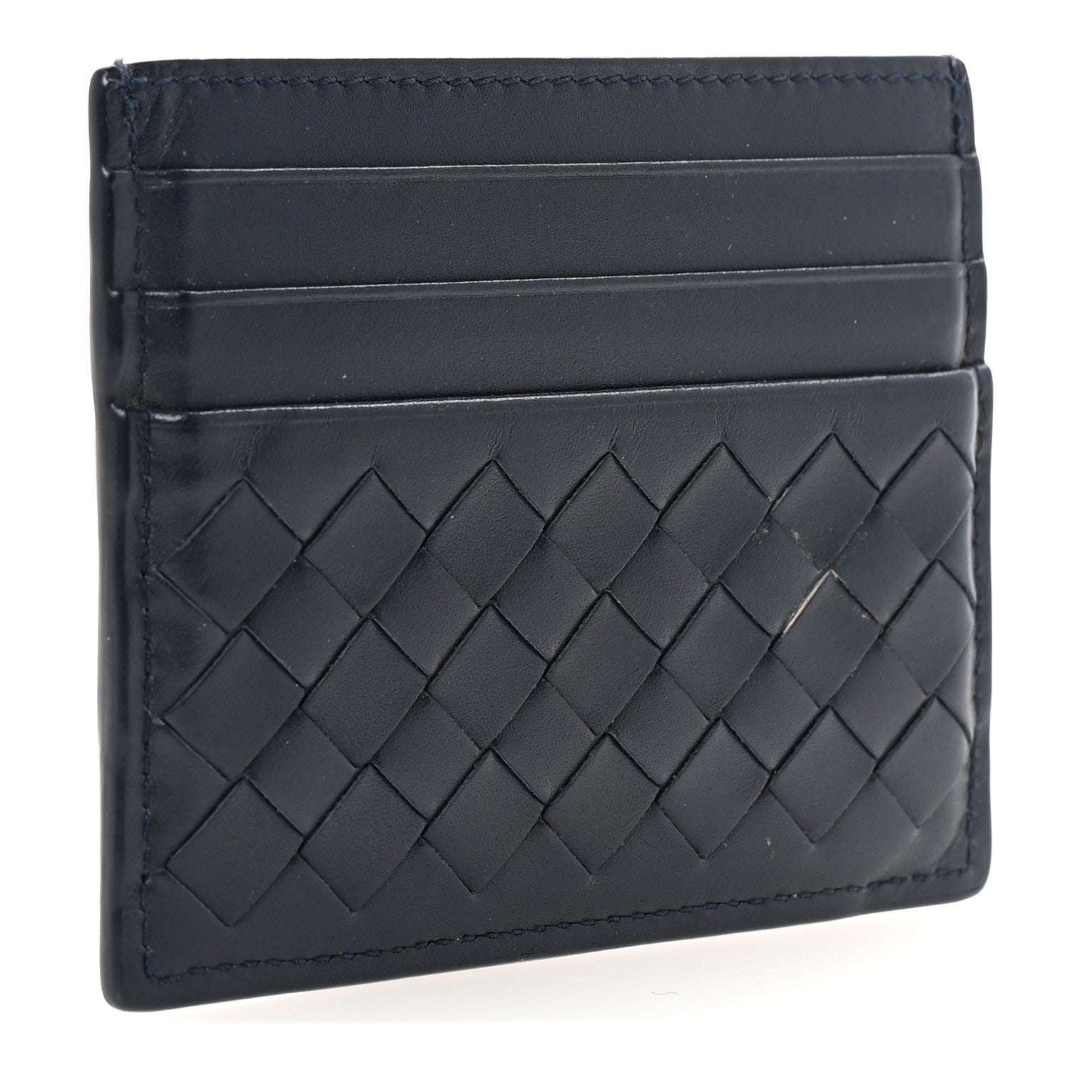 Bottega Veneta Nappa Intrecciato VN Card Case Denim 3 of 8