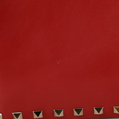 Valentino Garavani Vitello Large Rockstud Zip Wristlet Pouch Rosso Valentino 8 of 10