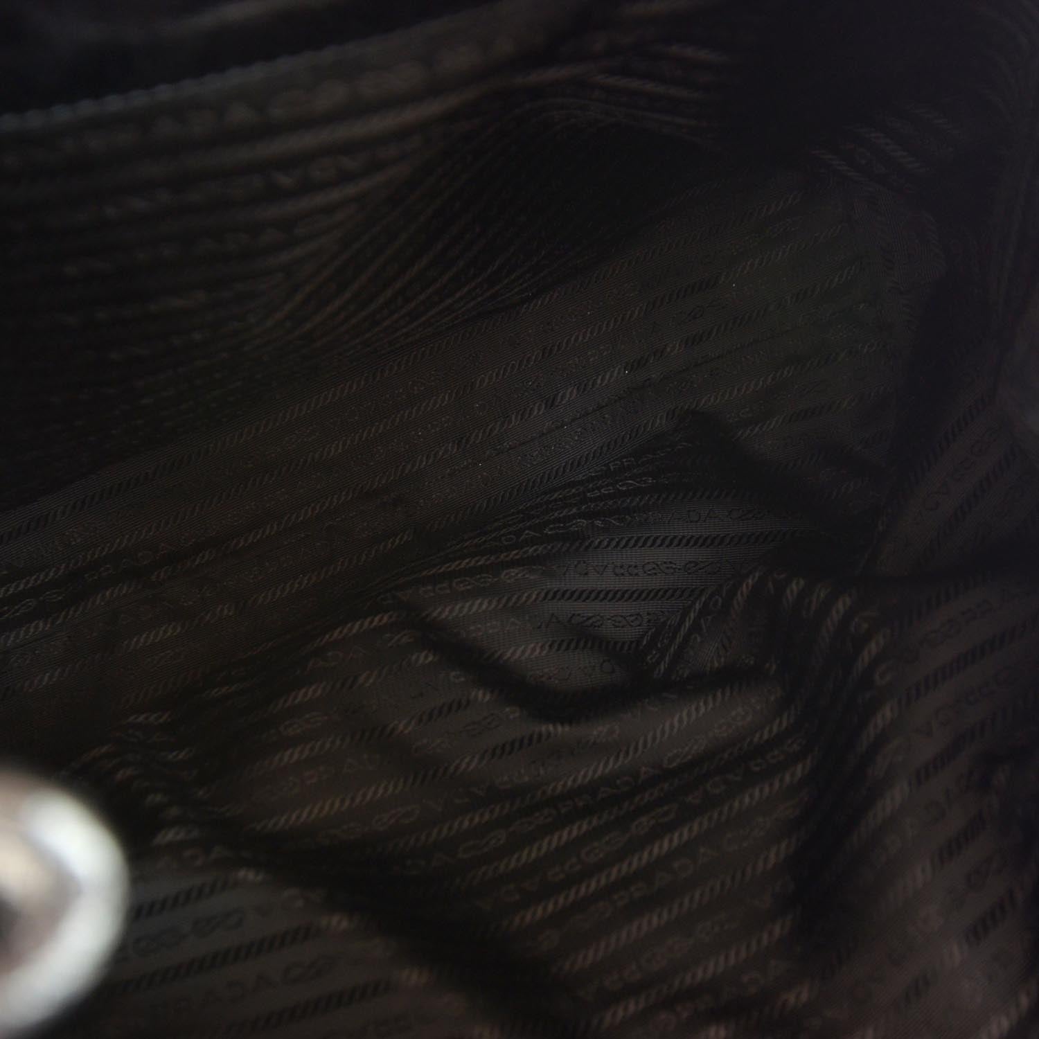 Prada Vitello Shine Hobo Black 8 of 8