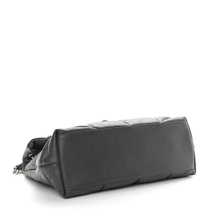 Saint Laurent Calfskin Quilted Medium Loulou Puffer Monogram Chain Satchel Concrete 4 of 9